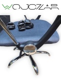 Relaxdays fotel biurowy obrotowy ergonomiczny siatka szary 120 kg