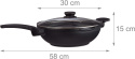 Relaxdays patelnia do wok ze szklaną pokrywką 30cm