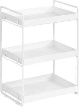Regał kuchenny VINILITE 3-poziomowy metalowy organizer biały 41 cm