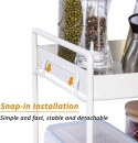 Regał kuchenny VINILITE 3-poziomowy metalowy organizer biały 41 cm