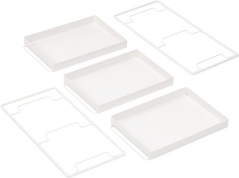 Regał kuchenny VINILITE 3-poziomowy metalowy organizer biały 41 cm