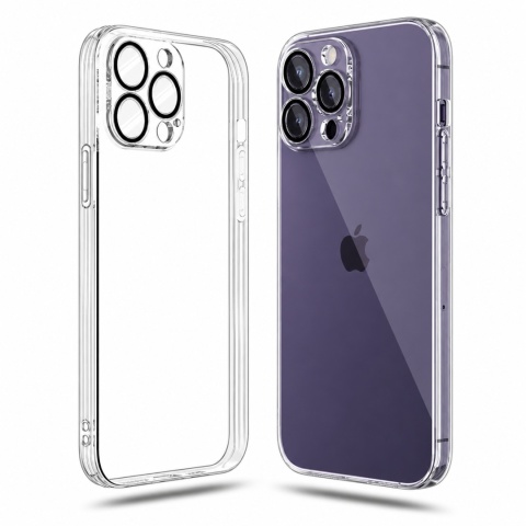 WojCzar Mobile Etui Apple iPhone 14 Pro Przezroczyste z Osłoną Aparatu 9H