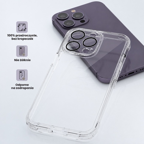 WojCzar Mobile Etui Apple iPhone 14 Pro Max Przezroczyste z Osłoną Aparatu 9H