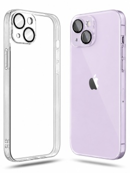 WojCzar Mobile Etui Apple iPhone 14 Przezroczyste z Osłoną Aparatu 9H