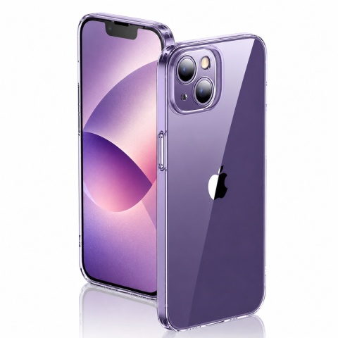 WojCzar Mobile Etui Apple iPhone 14 Przezroczyste z Osłoną Aparatu 9H