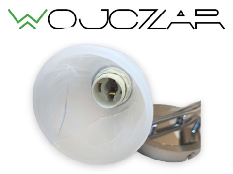 Lampa sufitowa Unikcst 2-punktowa E14 szklane klosze + 2 żarówki LED