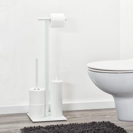Sealskin Square Stojak WC 3w1 Biały Uchwyt na Papier Szczotka Wolnostojący